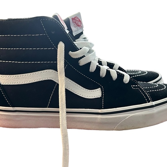 Vans Shoes - Vans Black/White High-Top Sneakers Size 9.5